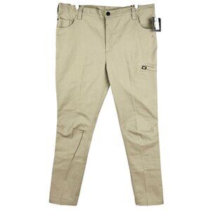 Caterpillar Men's Stretch Canvas Utility Pants 42x34 Khaki Durable Workwear NWT